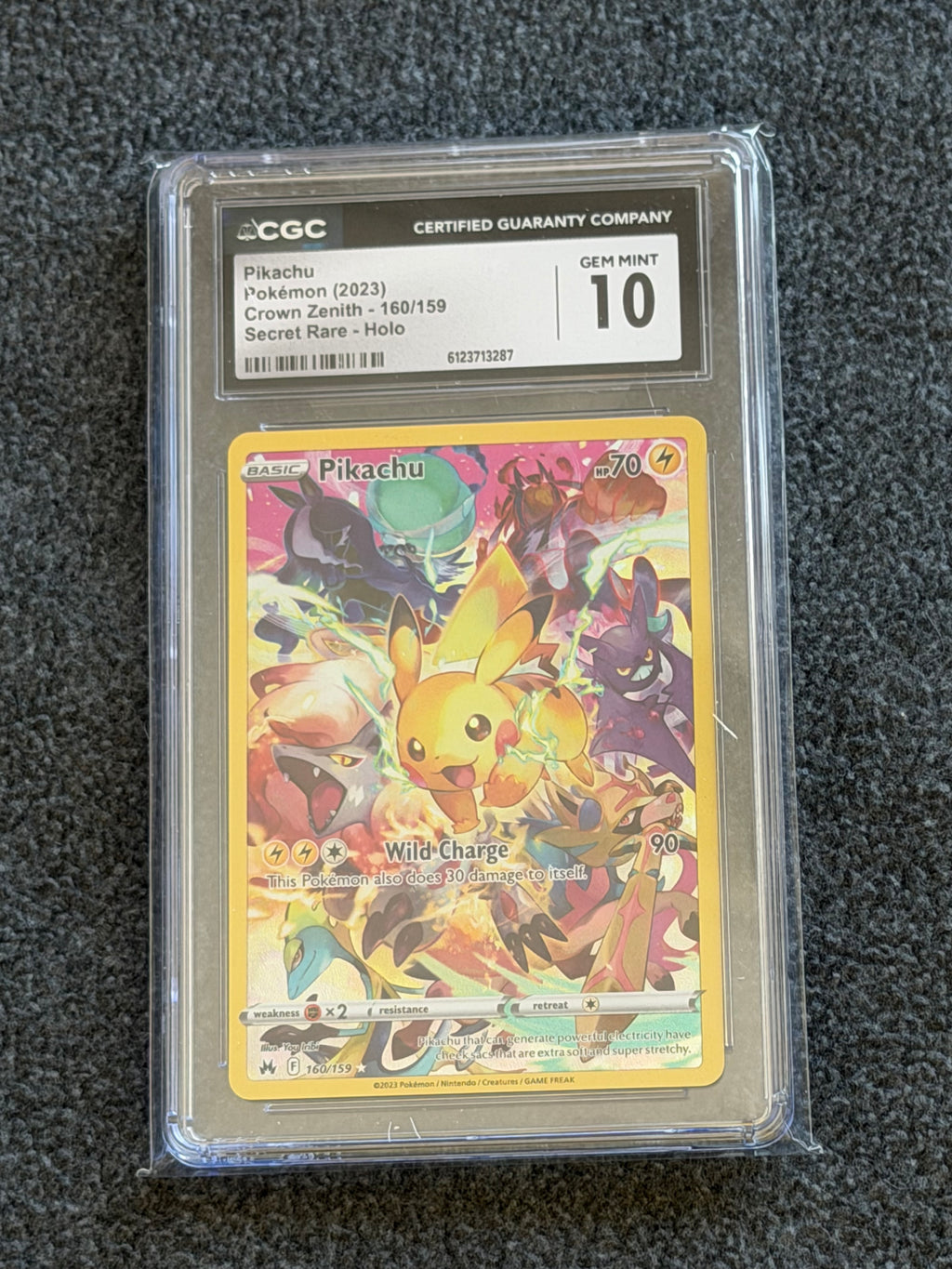Pikachu (Secret) — Crown Zenith #160/159 (front)