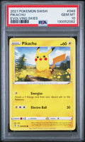 PSA 10 PIKACHU (-) — POKEMON SWORD & SHIELD EVOLVING SKIES #049 (2021)