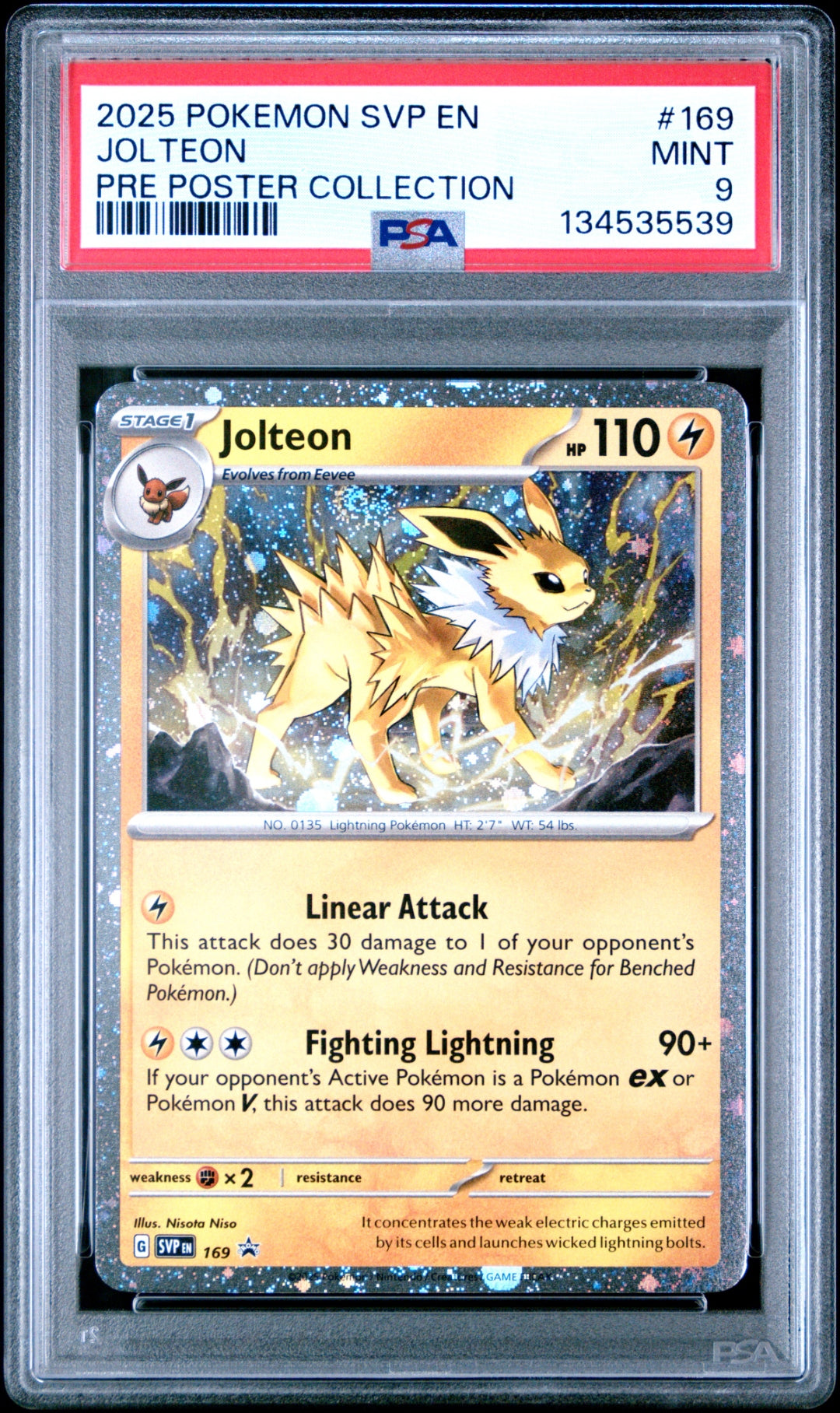 PSA 9 JOLTEON (Pre Poster Collection) — POKEMON SVP EN #169 (2025)