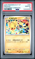 PSA 10 PIKACHU (Gym Event Campaign) — POKEMON JAPANESE SV-P PROMO #291 (2025)